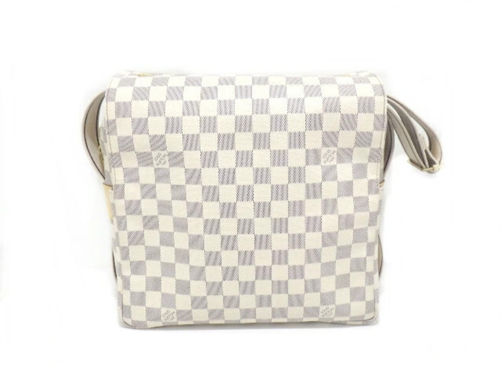 LOUIS VUITTON Bag Naviglio Shoulder Damier Azur White